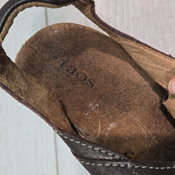 Taos Women Brown Leather Sandals with Lace-Up Design Shoes Sz 9 - Picture 5 of 13